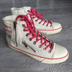 Juicy Couture Y2K High-Tops – Pink Laces & Gold Zippers – Early 2000s - Size 7